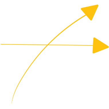 Saydam arkaplanda kesişen iki sarı okun dijital png çizimi. Ayrı resim, yön, seçim, kesişme.
