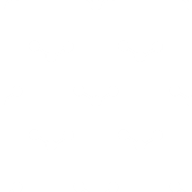 Şeffaf arkaplanda tekrarlanan üç noktadan oluşan beyaz ağların dijital png çizimi. İzole görüntü, ağlar ve iletişim.