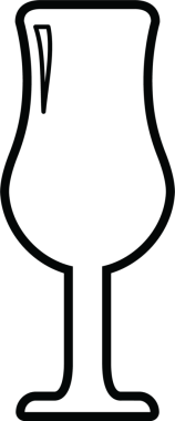 Şeffaf arkaplanda cam sembolünün dijital png çizimi. İzole imaj, parti ve kutlama konsepti.