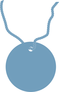 Saydam arkaplanda kopya alanı olan mavi etiketin dijital png çizimi. İzole görüntü, şekil, renk ve yazım kavramı.