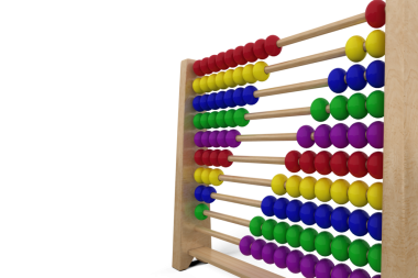 Şeffaf arkaplanda abaküsün dijital png çizimi. İzole görüntü, şekil, renk, okul ve sayım kavramı.