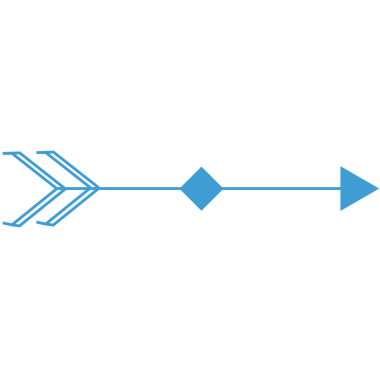 Şeffaf arkaplanda dekoratif mavi okun dijital png çizimi. İzole görüntü, yön ve iletişim.