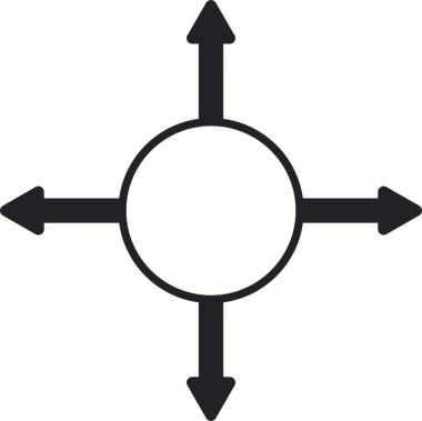 Saydam arkaplanda okları olan çemberin dijital png çizimi. İzole görüntü, şekiller ve yönler.
