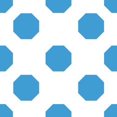 Şeffaf arkaplanda mavi sekizgen deseninin dijital png çizimi. İzole görüntü, kalıp ve şekil kavramı.