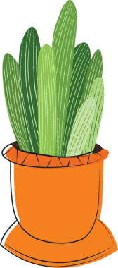 Şeffaf arkaplanda kaktüsün çiçek saksısındaki dijital png çizimi. İzole görüntü, doğa ve bitkiler.