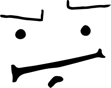 Şeffaf arkaplanda siyah yüzün dijital png çizimi. Ayrı görüntü, şekil, renk ve tasarım kavramı.