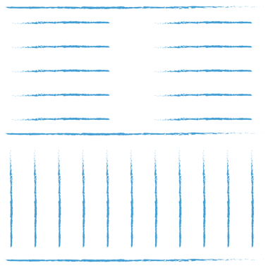 Şeffaf arkaplanda mavi çizgilerin dijital png çizimi. Ayrı görüntü, renk ve şekil kavramı.