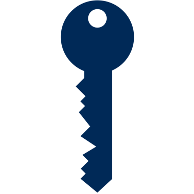 Şeffaf arkaplanda mavi anahtarın dijital png çizimi. İzole görüntü, mülk ve güvenlik kavramı.