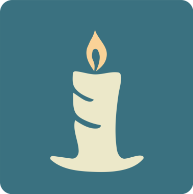 Şeffaf arkaplanda mum bulunan mavi karenin dijital png çizimi. İzole imaj, gelenek, sembol, kutlama ve şekil konsepti.