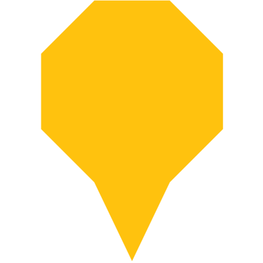 Şeffaf arkaplanda büyük sarı harita iğnesinin dijital png çizimi. İzole görüntü, işaretleme ve coğrafya.