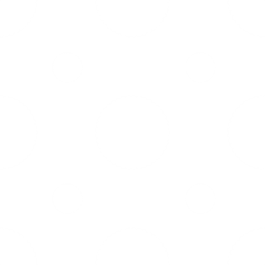 Şeffaf arkaplanda beyaz çiçek şekilli dairelerin dijital png çizimi. İzole görüntü, şekil, renk ve desen kavramı.