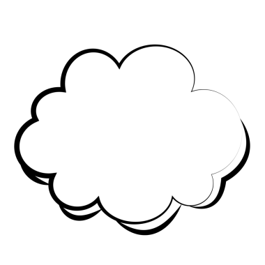 Saydam arkaplanda kopyalama alanı olan beyaz bulutun dijital png çizimi. İzole görüntü, şekiller, arkaplan tasarımı ve desen.