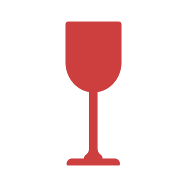 Şeffaf arkaplanda kırmızı camın dijital png çizimi. İzole edilmiş görüntü, parti ve eğlence..