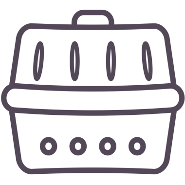 Şeffaf arka planda kedi kafesinin dijital png çizimi. Ayrı bir imaj, hayvanlar, arkadaşlık, ulaşım ve arkadaşlık kavramı.