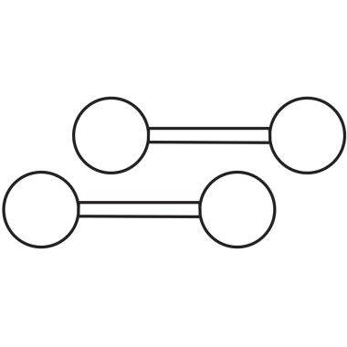 Şeffaf arkaplanda iki beyaz dambılın dijital png çizimi. İzole imaj, spor ve refah.