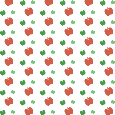 Saydam arkaplanda kırmızı ve yeşil elmaların dijital png çizimi tekrarlandı. Ayrı resim, tasarım arkaplan ve maket.