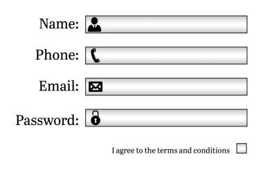 Saydam arkaplanda kopyalama alanı olan giriş ve parola ekranının dijital png illüstrasyonu. İzole görüntü, mesaj ve teknoloji konsepti.