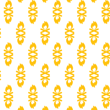 Sarı alevlerin dijital png illüstrasyonu saydam arkaplanda tekrarlandı. Ayrı resim, tasarım arkaplan ve maket.