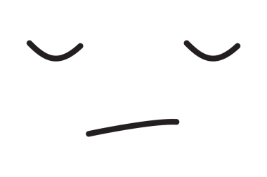 Şeffaf arka planda kapalı göz ve ağız dijital png çizimi. İzole görüntü, duygular ve duygular..