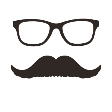 Şeffaf arkaplanda siyah bıyıklı ve gözlüklü dijital png çizimi. İzole görüntü, yaşam tarzı ve şekil kavramı.