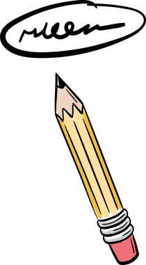 Saydam arkaplandaki kalemin dijital png çizimi. İzole resim, eşyalar, yazı ve okul malzemeleri..