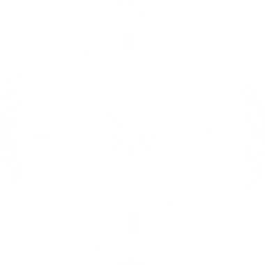 Şeffaf arkaplanda beyaz saatin dijital png çizimi. İzole görüntü, şekiller ve zaman kavramı.