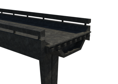 Şeffaf arkaplanda karanlık köprünün dijital png çizimi. İzole görüntü, şekiller ve mimari konsept.