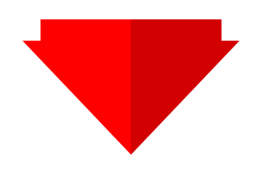 Şeffaf arkaplanda kırmızı okun dijital png çizimi. İzole görüntü, yön ve şekil kavramı.