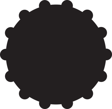 Siyah çemberin dijital png çizimi. Saydam arkaplanda kopya alanı olan çıkıntılar. İzole görüntü, şekil, renk ve yazım kavramı.