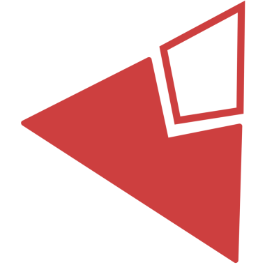 Şeffaf arkaplanda dörtgen olan kırmızı üçgenin dijital png çizimi. Ayrı görüntü, geometrik şekiller, maket.