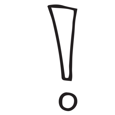 Şeffaf arkaplanda ünlem işaretinin dijital png çizimi. İzole görüntü, mesaj ve iletişim konsepti.