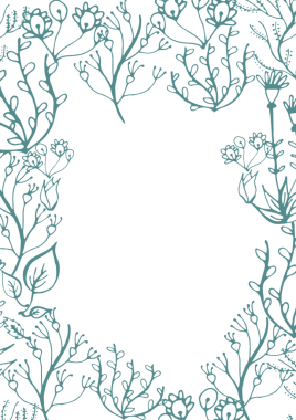 Bitkilerle birlikte yeşil çerçevenin dijital png çizimi ve şeffaf arkaplanda kopyalama alanı. Ayrı görüntü, doğa, çerçeve, tasarım arkaplan ve maket.