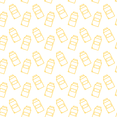 Saydam arkaplandaki sarı süt kutularının dijital png çizimi. İzole görüntü, renk, şekil, yiyecek ve içecek ve yazım kavramı.