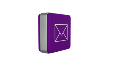 Şeffaf arkaplanda zarf simgesi olan karenin dijital png çizimi. İzole görüntü, şekiller ve iletişim.