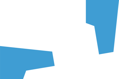 Saydam arkaplanda kopyalama alanı olan iki mavi açısal şeklin dijital png çizimi. İzole görüntü, şekil, renk ve yazım kavramı.