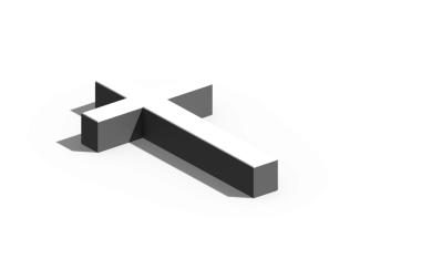 Şeffaf arka planda Hıristiyan haçının dijital png çizimi. İzole görüntü, din ve sembol kavramı.