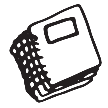 Şeffaf arkaplanda siyah defterin dijital png çizimi. İzole görüntü, yazı, iletişim ve mesaj kavramı.