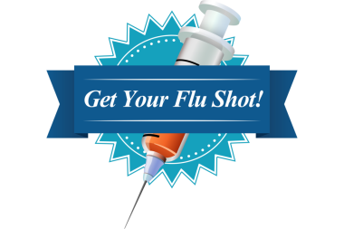 Şeffaf arkaplanda ikonlar olan grip aşısı metninin dijital gösterimi. İzole görüntü, ilaç ve iletişim.