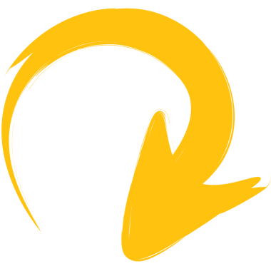 Şeffaf arkaplanda sarı okun dijital png çizimi. İzole görüntü, yön ve rota.