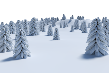 Şeffaf arkaplanı karla kaplı bir kadının dijital png çizimi. İzole görüntü, doğa, kış ve manzara konsepti.