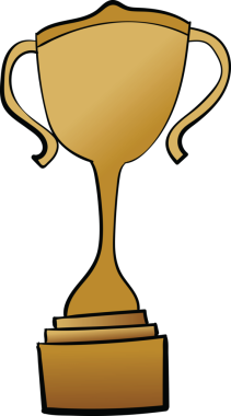 Şeffaf arka planda altın fincanın dijital png çizimi. İzole görüntü, kazanma ve ödüllendirme konsepti.