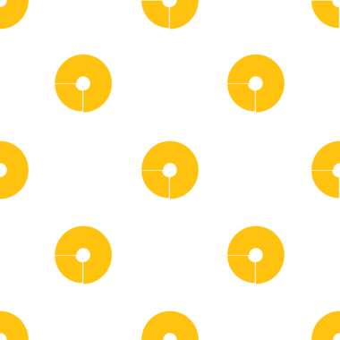 Şeffaf arkaplanda tekrarlanan sarı şekillerin dijital png çizimi. İzole görüntü, kalıp ve şekil kavramı.