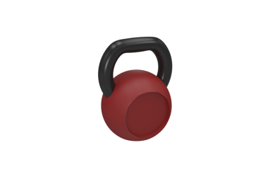 Şeffaf arkaplanda bordo kettlebell 'in dijital png çizimi. İzole görüntü, spor aleti, ağırlık, spor ve vücut bakımı.