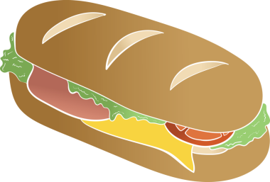 Şeffaf arka planda sebzeli sandviçin dijital png çizimi. İzole görüntü, kahvaltı ve yemek konsepti.