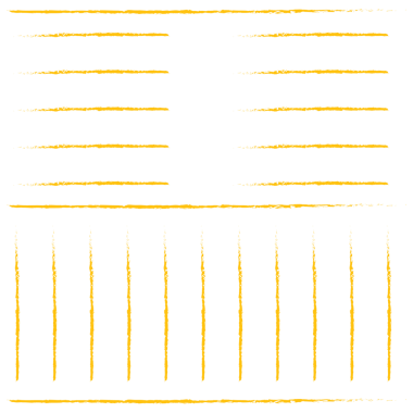 Şeffaf arkaplanda sarı yatay ve dikey çizgilerin dijital png çizimi. İzole görüntü, şekil, renk ve desen kavramı.