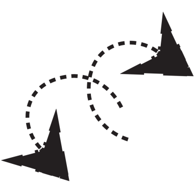 Şeffaf arkaplanda siyah okların dijital png çizimi. Ayrı görüntü, oklar, şekiller ve yönler.