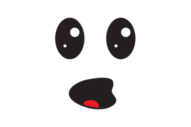 Gözlerin dijital png çizimi ve şeffaf arkaplanda ağzını açması. İzole görüntü, duygular ve duygular..