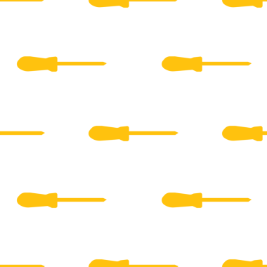 Şeffaf arkaplanda sarı tornavidaların dijital png çizimi. İzole görüntü, şekil, renk, araç ve kalıp kavramı.