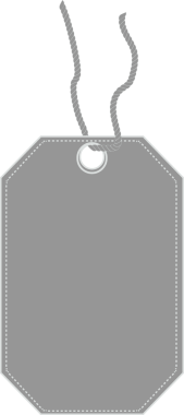 Saydam arkaplanda kopyalama alanı olan gri etiketin dijital png çizimi. İzole görüntü, yazı, alışveriş ve şekil kavramı.