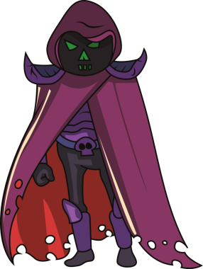 Şeffaf arkaplanda canavar simgesinin dijital png çizimi. İzole edilmiş görüntü, cadılar bayramı ve kutlama konsepti.